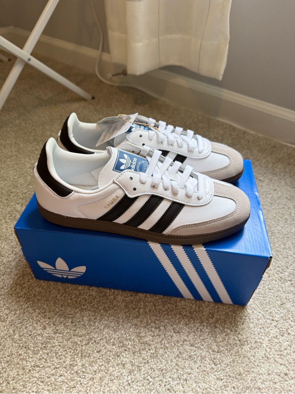 adidas Samba OG White with Black & Gum-Style Sole
